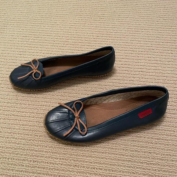Adorable blue Chooka rain shoes in size 9. Think ballet flat meets rain shoe. - Picture 3 of 5